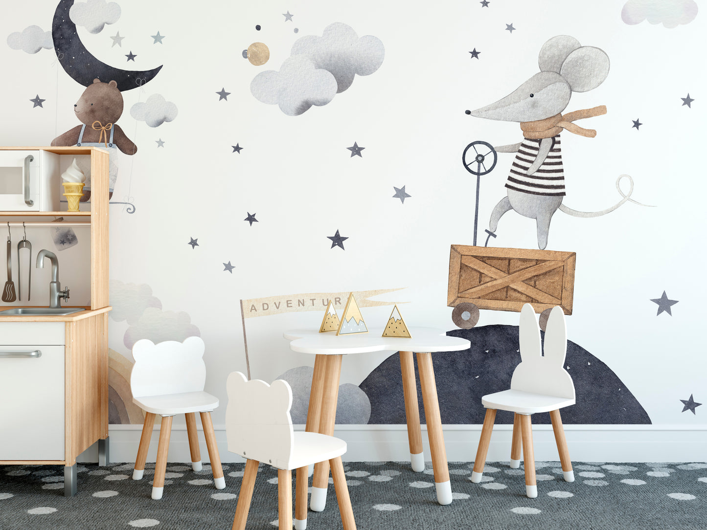 Adventure in the Sky Kids Wallpaper Mural