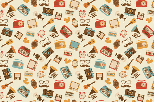 Retro Revival Icons Wallpaper