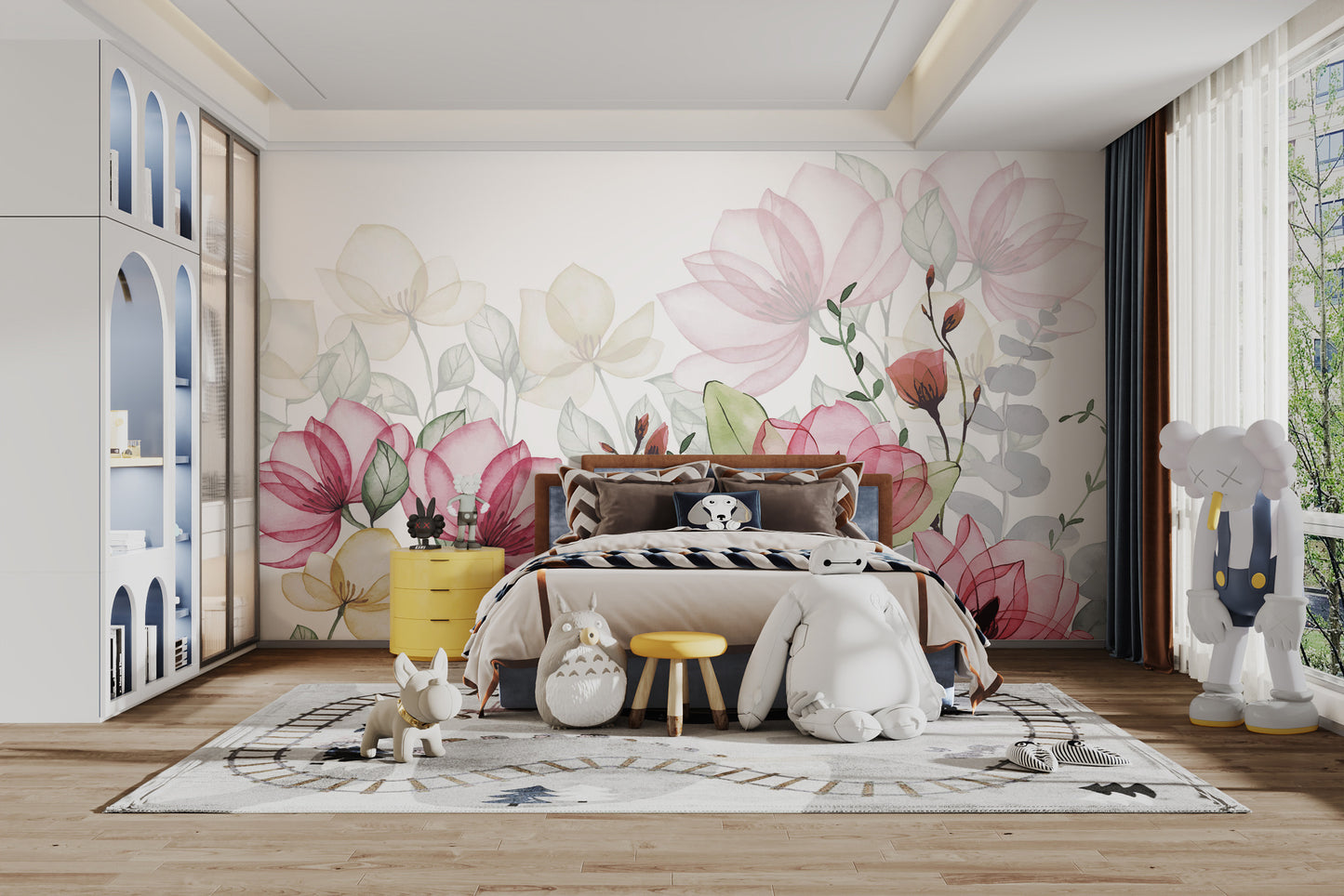 Bloom Paradise Watercolor Floral Wallpaper