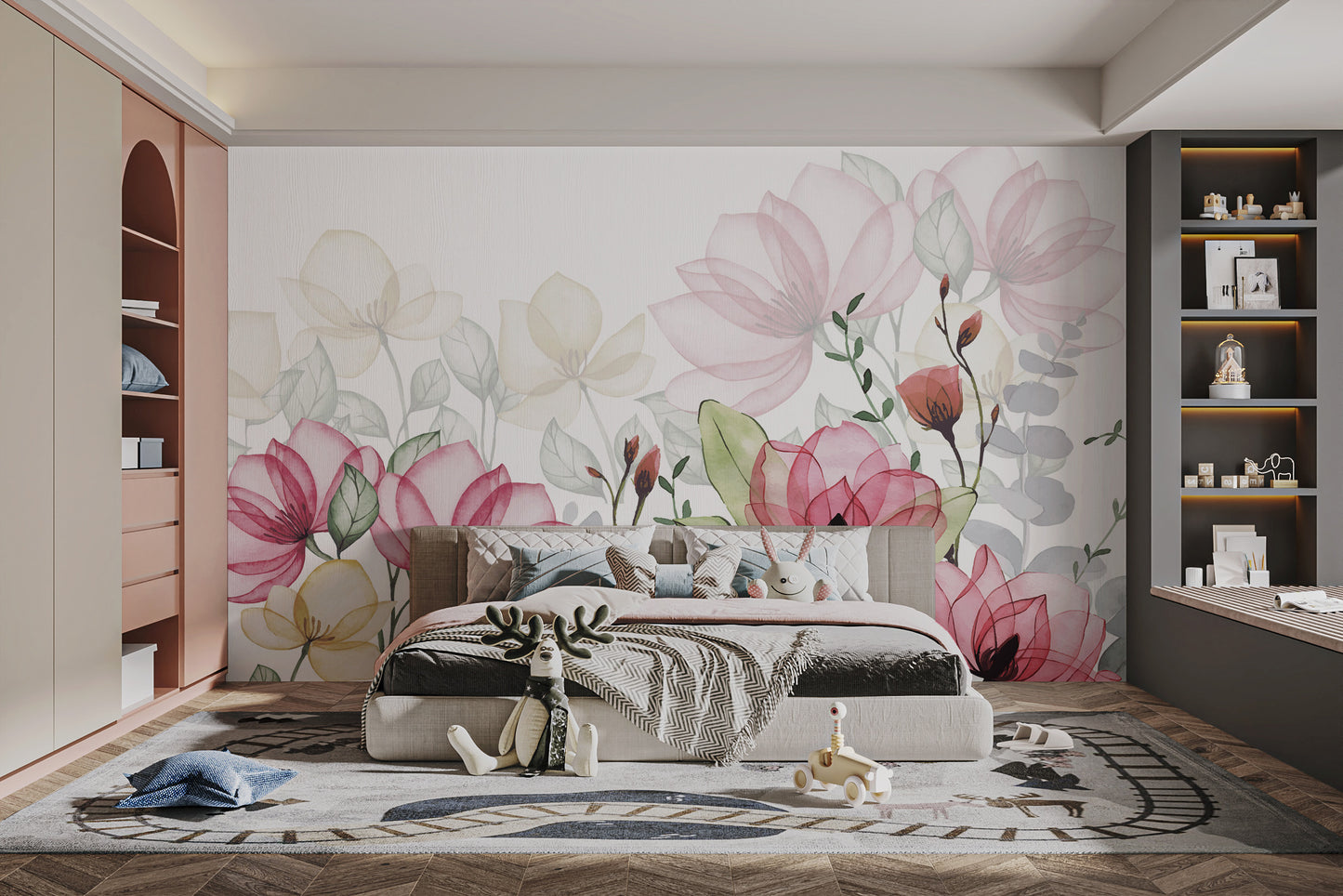 Bloom Paradise Watercolor Floral Wallpaper