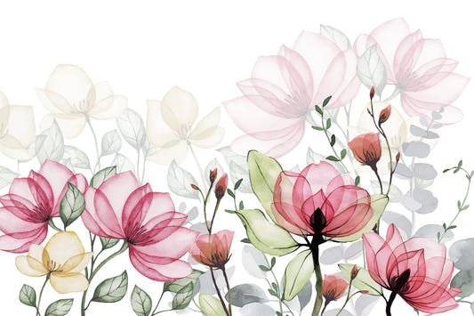 Bloom Paradise Watercolor Floral Wallpaper