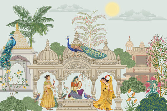 Indian Palace Art Wallpaper Mural