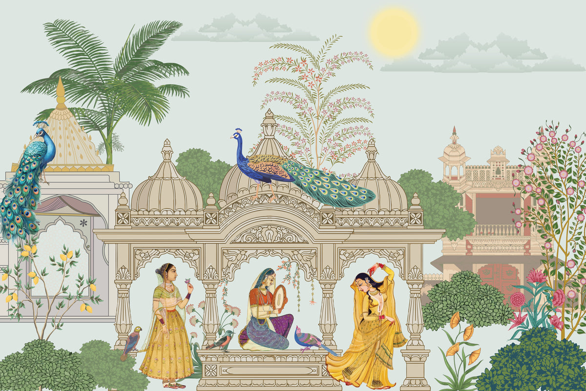 Indian Palace Art Wallpaper Mural