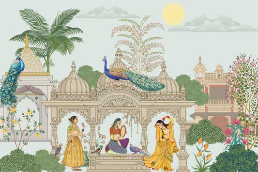 Indian Palace Art Wallpaper Mural