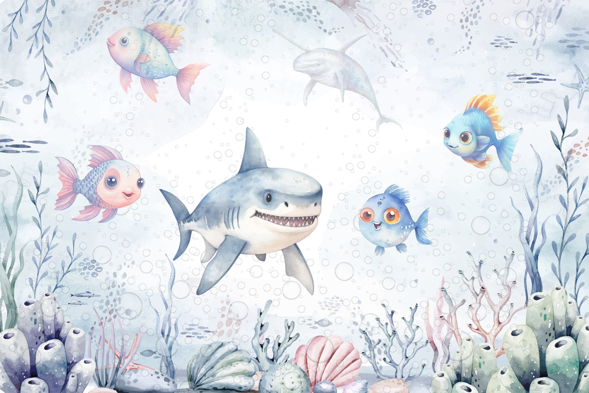 Shark and Friends Ocean Adventure Wallpaper