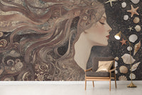 Ocean Goddess Nautical Wall Mural
