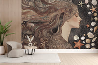 Coastal Goddess Nautical Wallpaper
