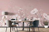 Charming Soft Pink Floral Wallpaper
