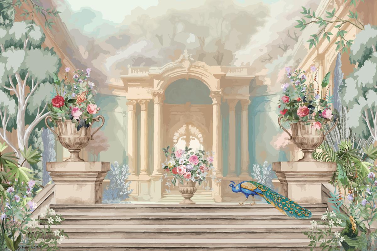 Royal Garden Archway Wallpaper