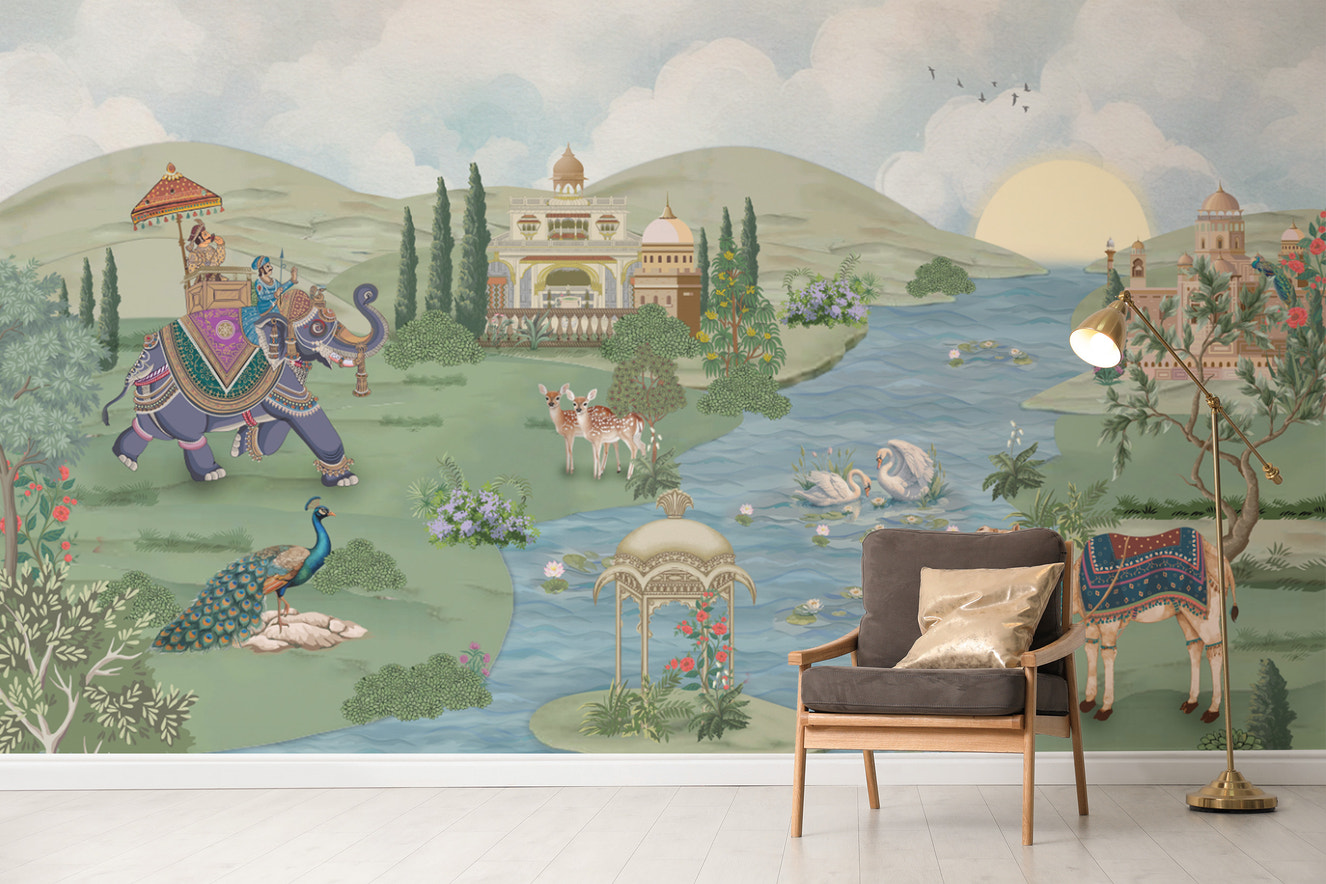 Rajputana Palace and Garden Wallpaper
