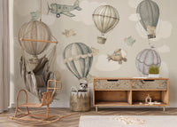 Soft Pastel Sky Adventure Wall Mural
