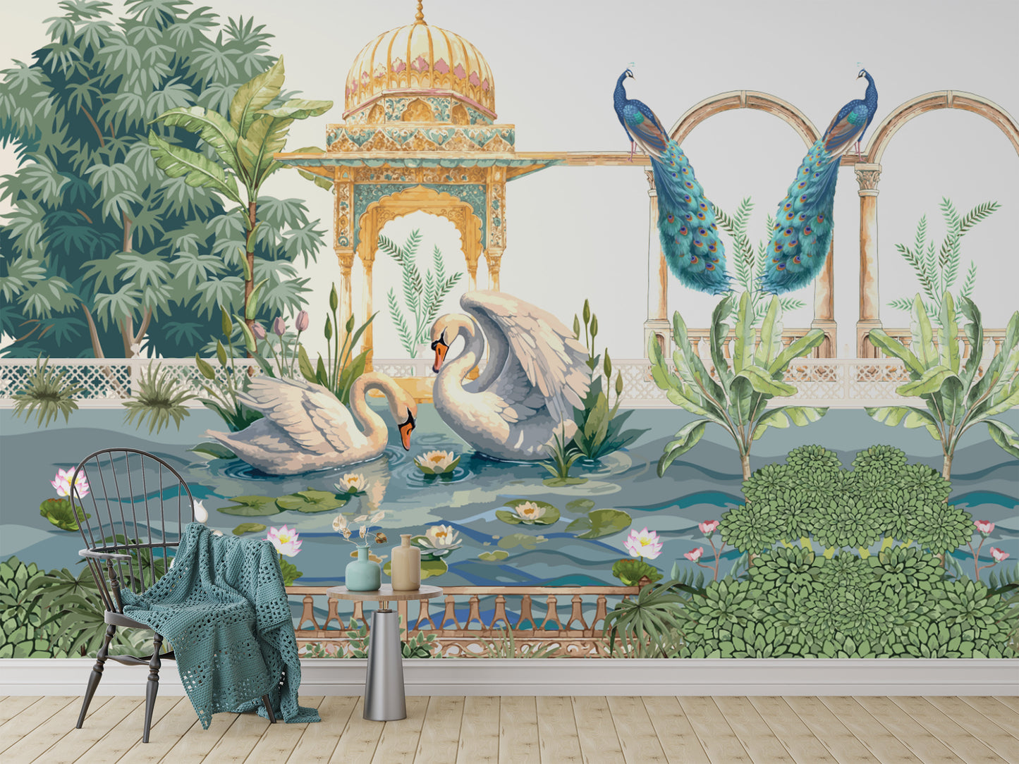 Traditional Indian Art Wallpaper Scene
