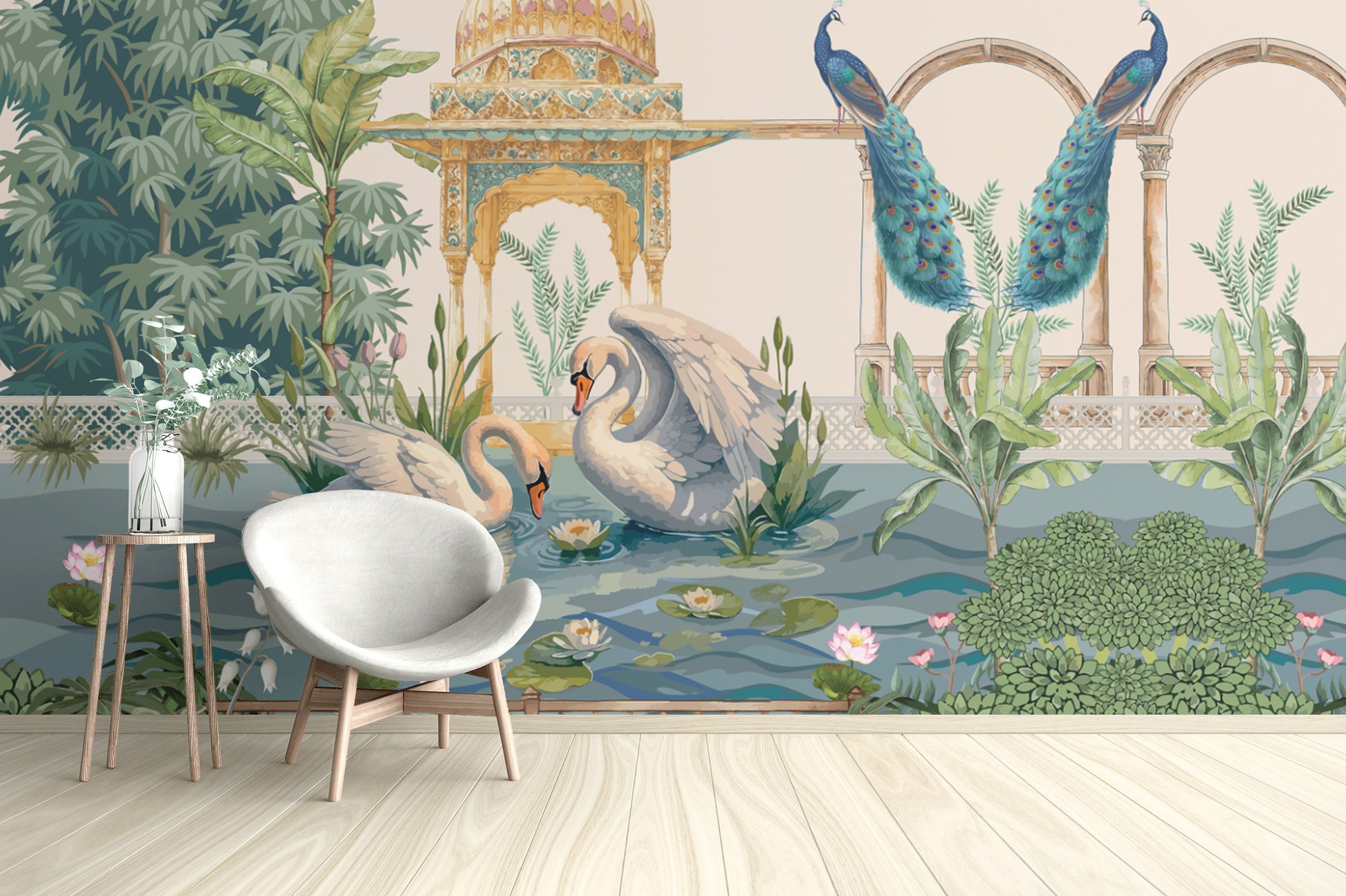 Regal Mughal Architecture Wall Covering
