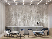 Subtle Gray Jungle Wallpaper Pattern
