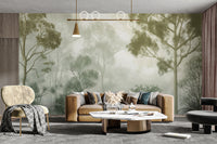 Peaceful woodland canopy wall mural
