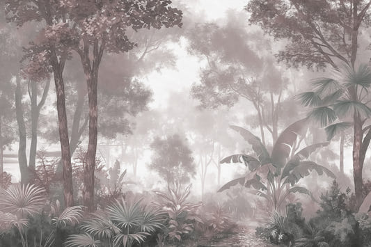Dusky Tropical Jungle Wallpaper