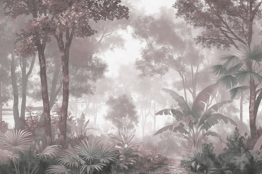 Dusky Tropical Jungle Wallpaper