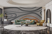 Industrial contour pattern wallpaper
