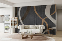 Geometric brushstroke abstract wallpaper
