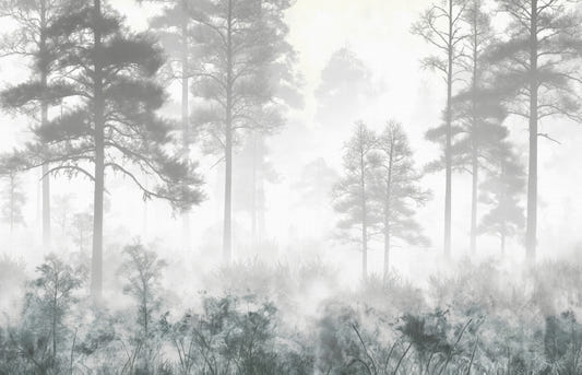 Foggy Forest Landscape Wallpaper