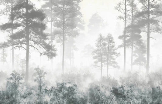 Foggy Forest Landscape Wallpaper