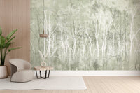 Delicate Tree Silhouette Wall Mural
