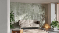 Subtle Green Forest Wallpaper Design
