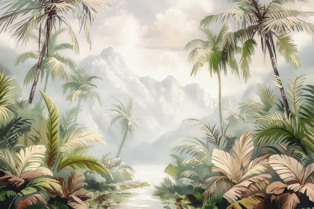 Tropical Mountain Landscape Wallpaper