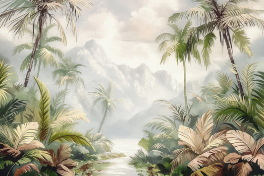 Tropical Mountain Landscape Wallpaper