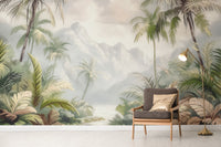 Tranquil tropical mountain wall decor
