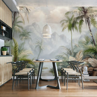 Tropical peaks and greenery wallpaper
