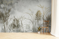 Chic botanical gold grass wall art
