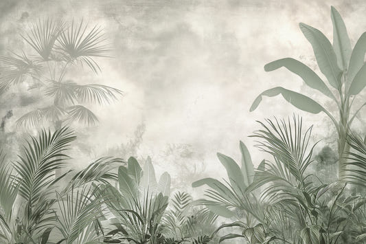 Serene Green Tropical Wallpaper