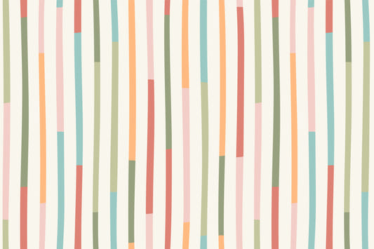 Retro Colourful Stripes Wallpaper