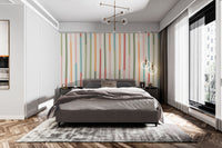 Bold and playful retro stripes wallpaper
