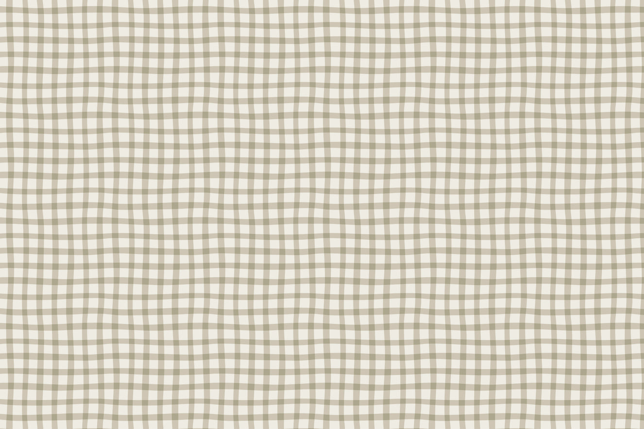 Soft Beige Grid Wallpaper