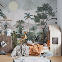 Jungle Animal Wildlife Wall Mural
