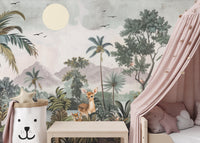 Wild Jungle Wildlife Mural for Interiors
