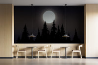 Mystical night forest wallpaper for rooms
