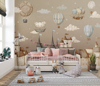 Vintage hot air balloon wallpaper
