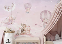 Unicorns and hot air balloons wallpaper

