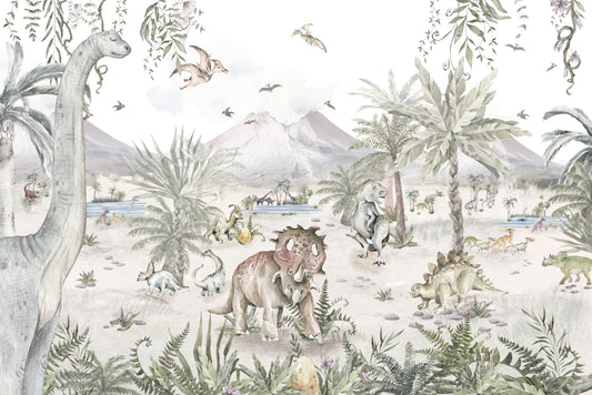 Jurassic Dinosaur Landscape Wallpaper