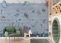 Aquatic Underwater Marine Life Wall Mural




