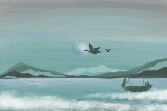 Minimalist Nature-Inspired Ocean Wallpaper