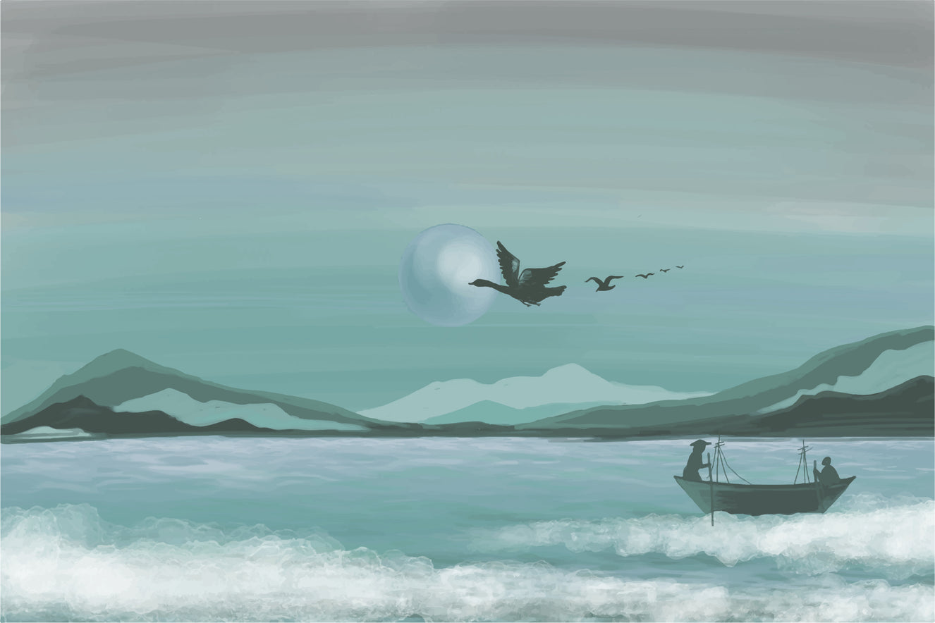 Minimalist Nature-Inspired Ocean Wallpaper
