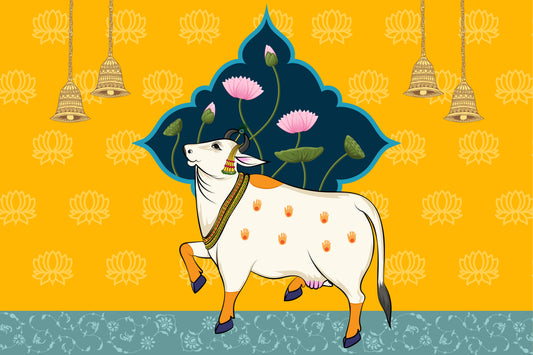 Divine Lotus Pichwai Wallpaper
