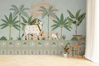 Detailed Morning Grace Pichwai Wallpaper


