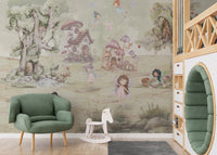 Fairy tale forest wallpaper decor

