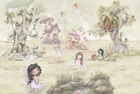 Whimsical Fairyland Enchanted Forest Wallpaper