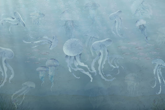 Watercolor Jellyfish Ocean Wallpaper